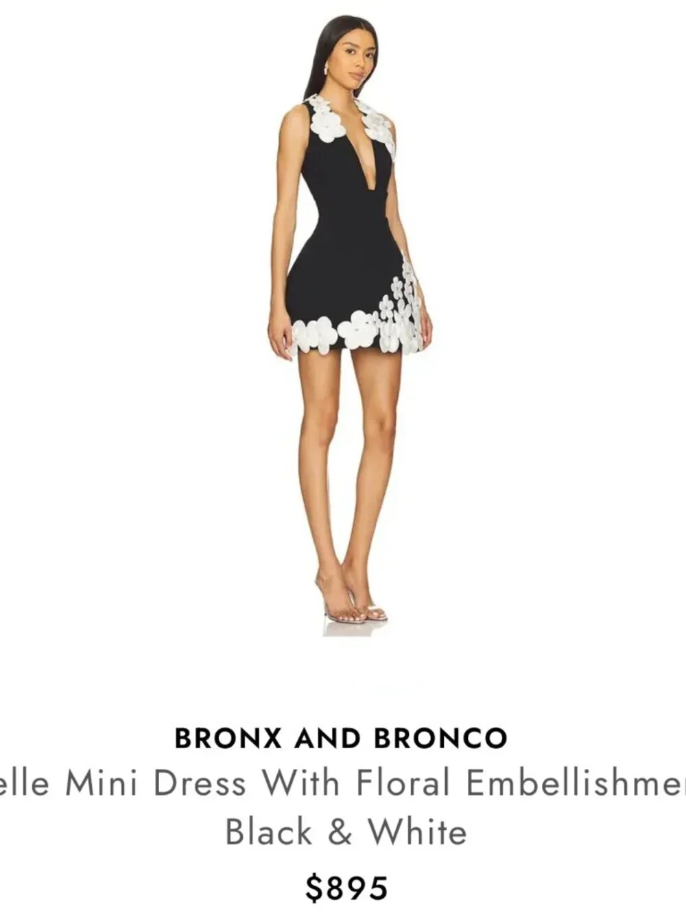 BRONX AND BRONCO  Estelle mini dress with floral embellishments Size S - Picture 6 of 12